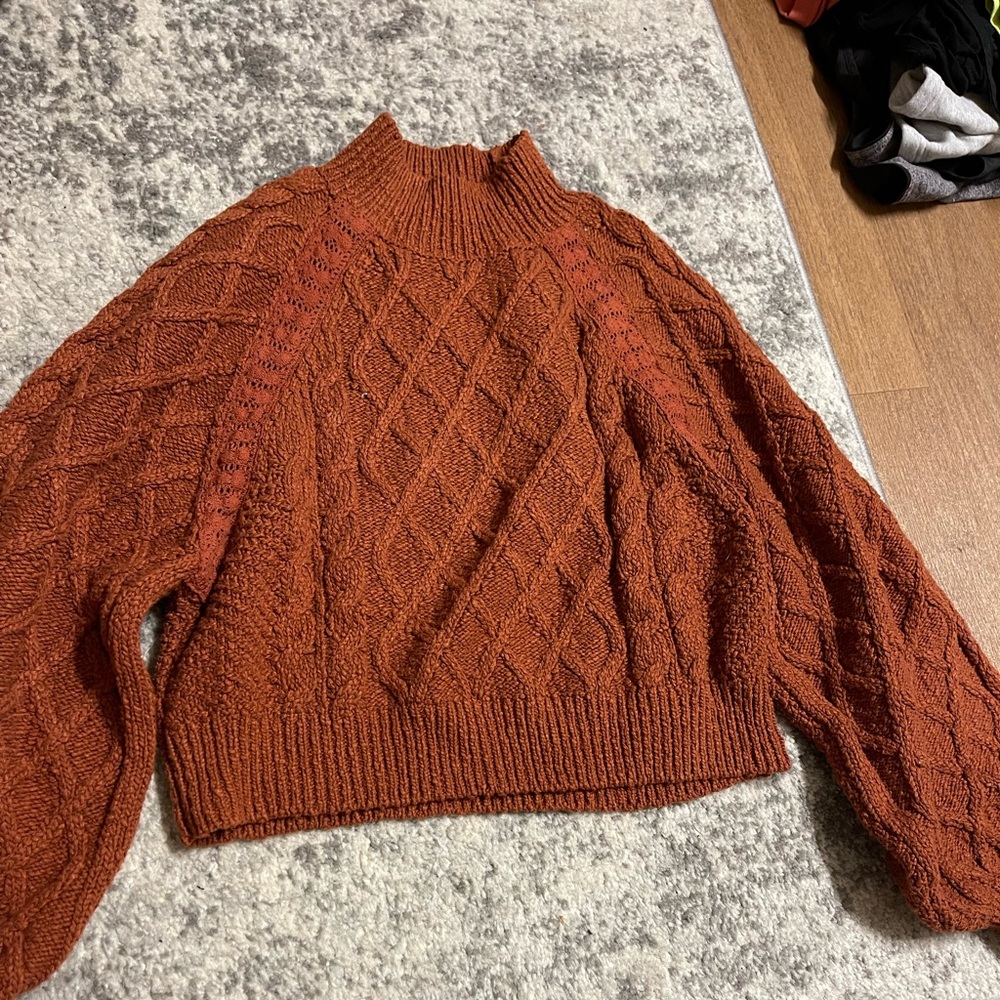 Free people soft orange sweater